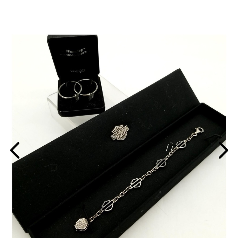 Harley-Davidson Sterling Silver Bracelet and earrings